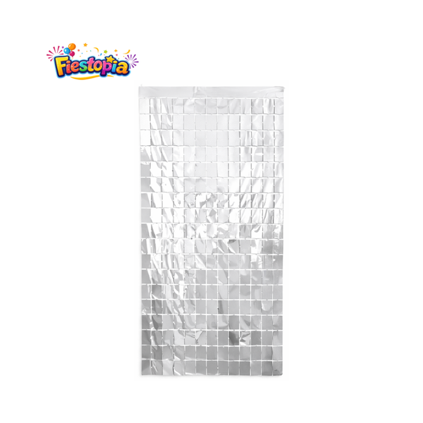 Pack de 12 Cortinas Metálicas Cuadradas Blancas