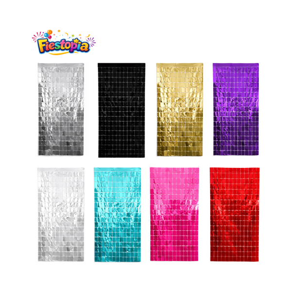 Pack de 12 Cortinas Metálicas Cuadradas Color Surtido