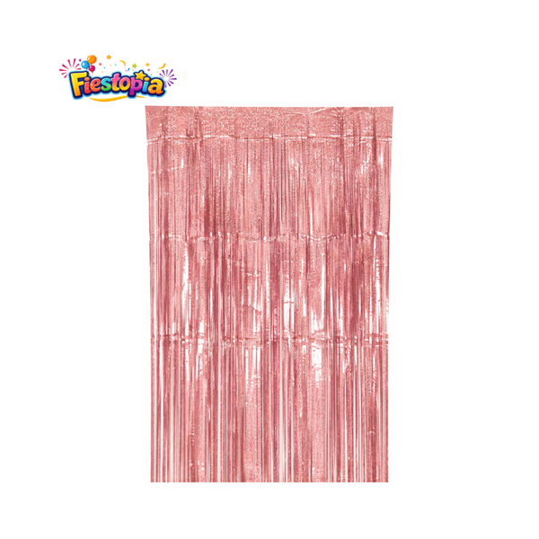 Pack de 12 Cortinas Metálicas de Tira Color Palo de Rosa