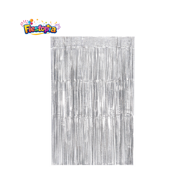 Pack de 12 Cortinas Metálicas de Tira Color Plata