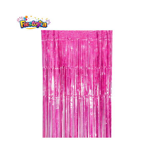 Pack de 12 Cortinas Metálicas de Tira Rosa