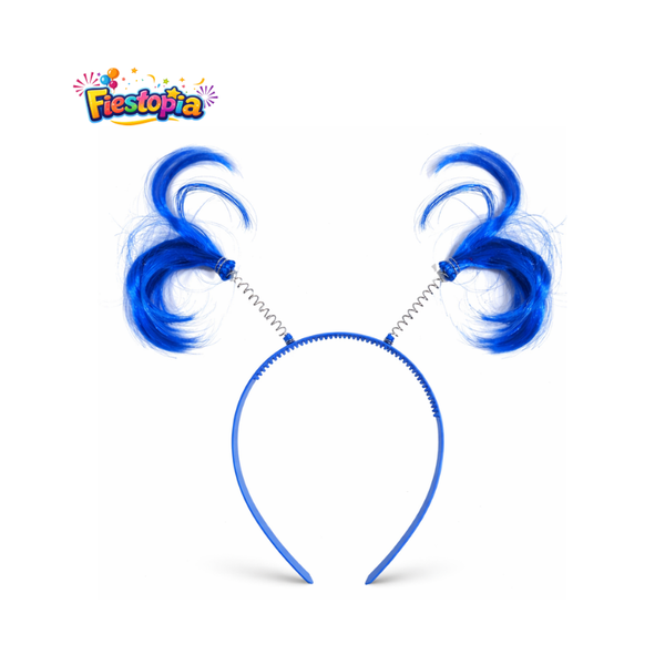 Pack de 12 Diademas de Perrito Color Azul para Fiesta