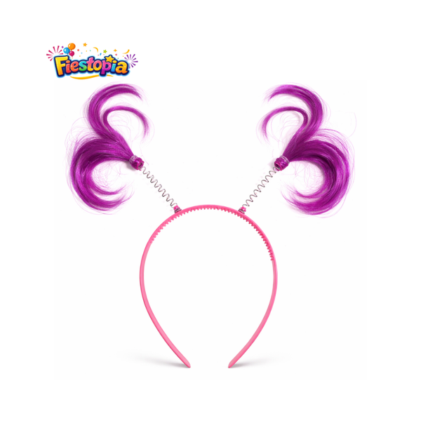 Pack de 12 Diademas de Perrito Color Morado para Fiesta