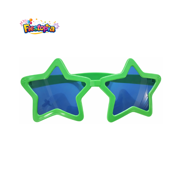 Pack de 12 Lentes Jumbo en Forma de Estrella Color Verde