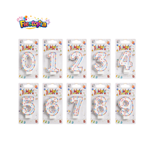 Velas de Número 0 al 9 para Pastel “Feliz Cumpleaños” Multicolor