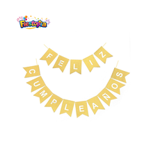 Pack de 12 Banderines “Feliz Cumpleaños” para Decoración