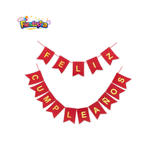 Pack de 12 Banderines “Feliz Cumpleaños” para Decoración