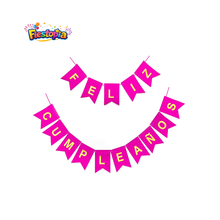 Pack de 12 Banderines “Feliz Cumpleaños” para Decoración