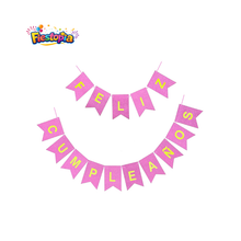 Pack de 12 Banderines “Feliz Cumpleaños” para Decoración