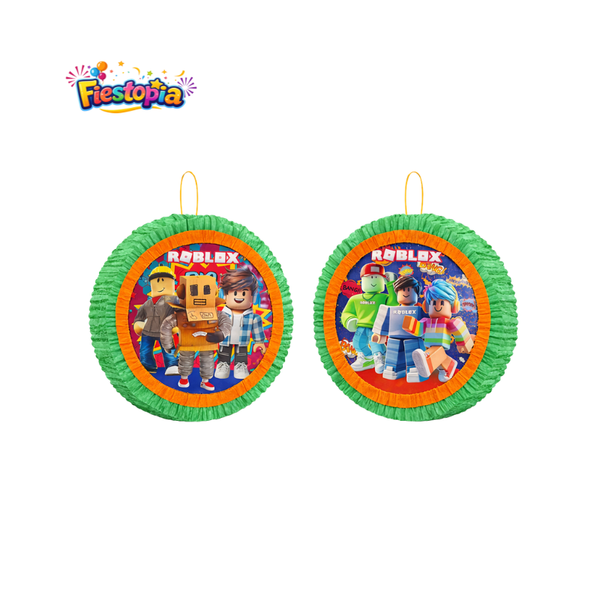 Piñata Circular de Cordón Roblox para Fiesta Infantil